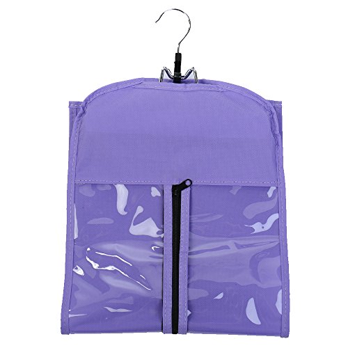 Hair Extension Hanger Strong Holder with Double Anti-Slip Stickers & protection case (color: Violet)