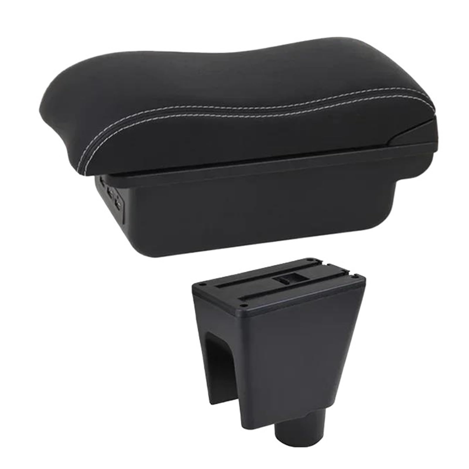 REOKIP Car Armrest Storage Box Interior Dedicated Retrofit For Chevrolet For Spark III For Aveo T200 Car Arm Rest Box(C2 White Line)
