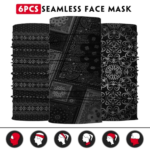 Image of Neck Gaiter for Men Women Headwear Bandana Head Wrap Face Scarf Mask Cover Warmer Balaclava-Seamless & Versatile