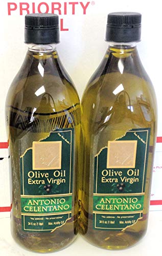 Antonio Celentano100% Unadulterated Extra Virgin Olive Oil - 1 Liter PET Bottle 2-pack