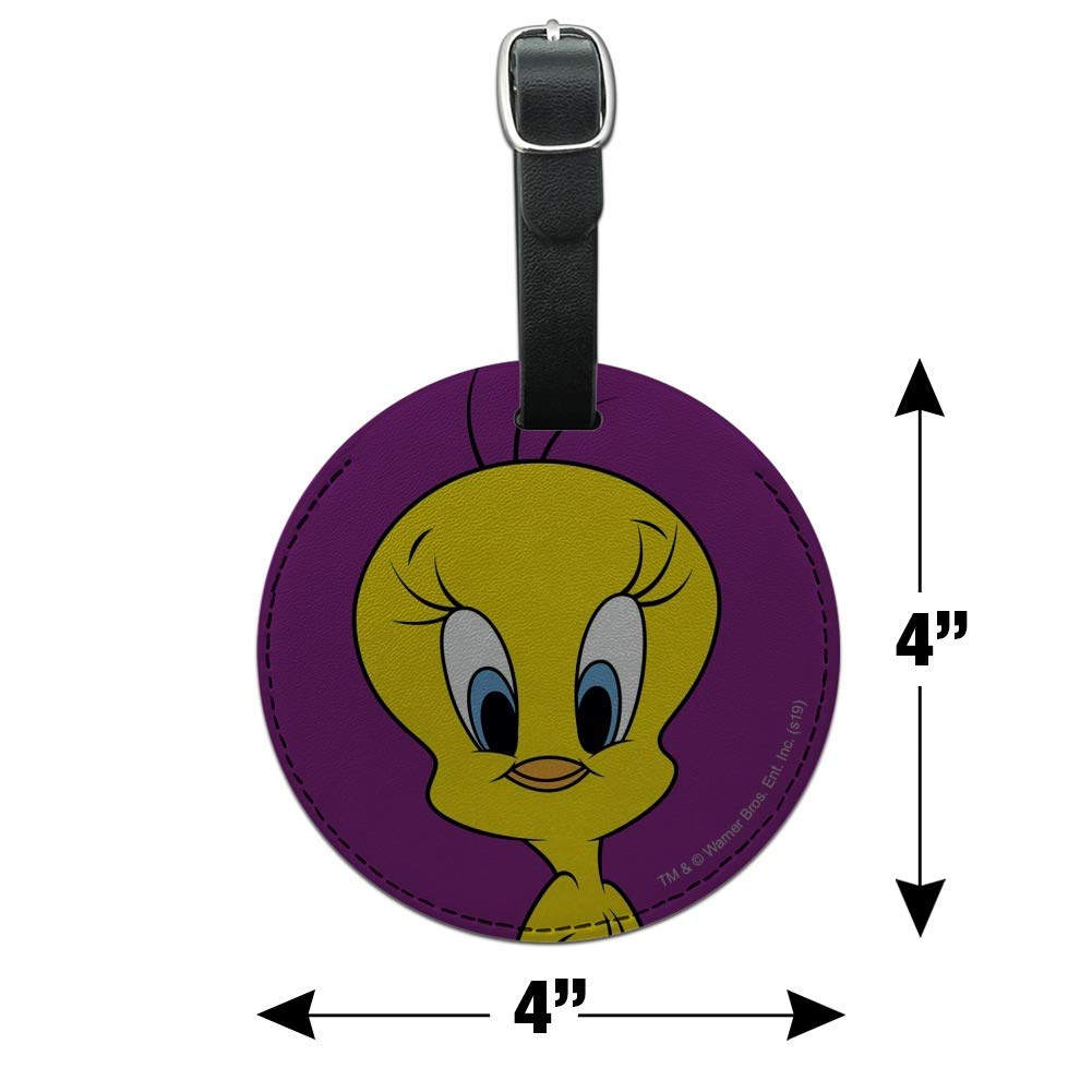 Amazon.com: Looney Tunes Tweety Bird Round Leather Luggage Card
