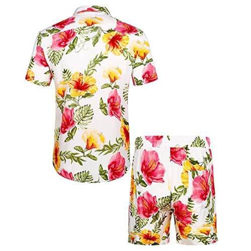 Men's Shirt Suit Hawaiian Style Printed Casual2