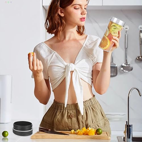 16oz Cup Compatible with Ninja Nutri Slim Blender 700 W QB3001UKS, Also Fit for Ninja BL770 BL780 BL660 BL740 BL810 - Ninja Replacement Parts with Lid - 2 Pack Replacement Cups - Image 4