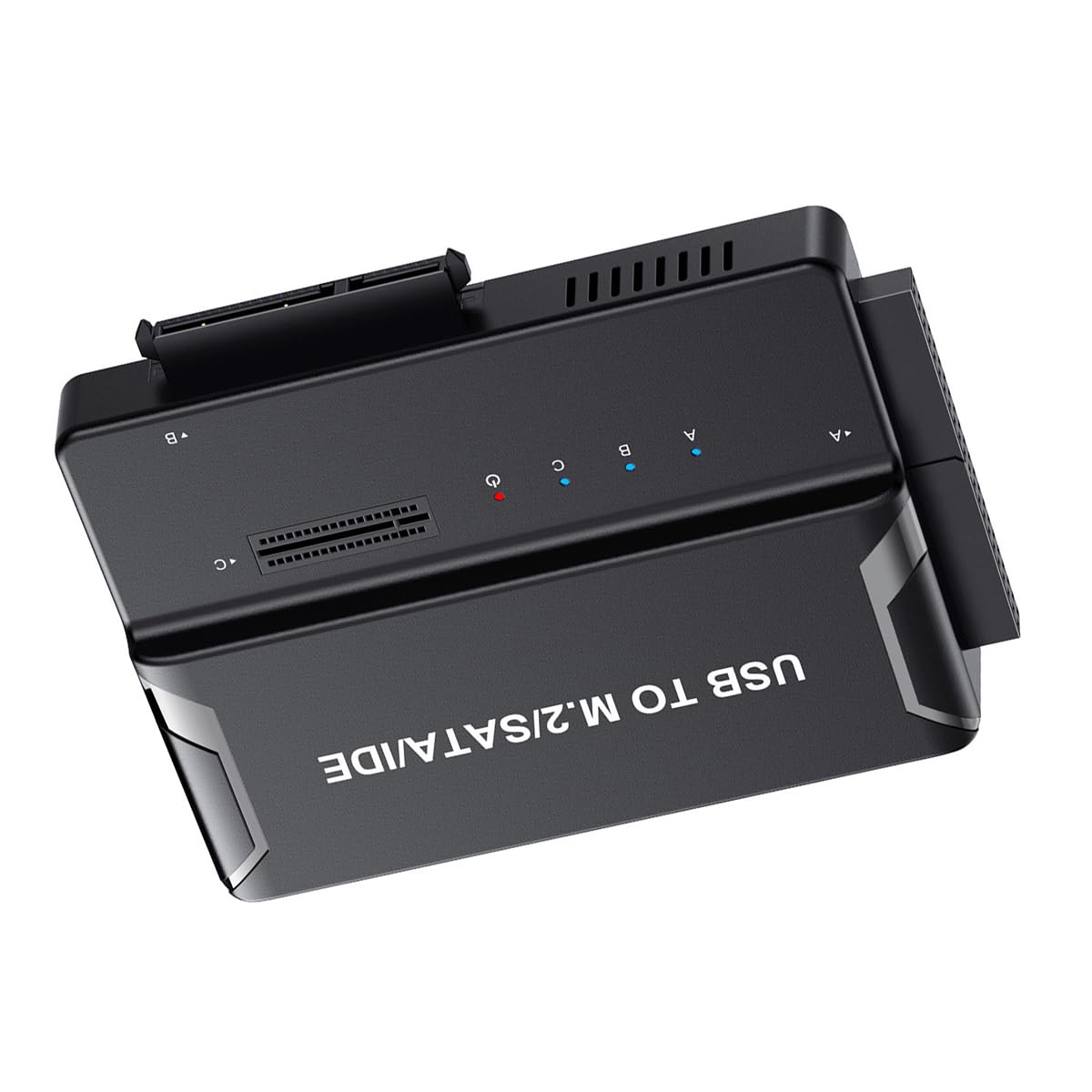 CY USB 3.0 USB-C Type-C to NVME M-Key M.2 NGFF & SATA 2.5 3.5 Inch & IDE 40Pin SSD Docking Vertical External PCBA Case Enclosure-image-10