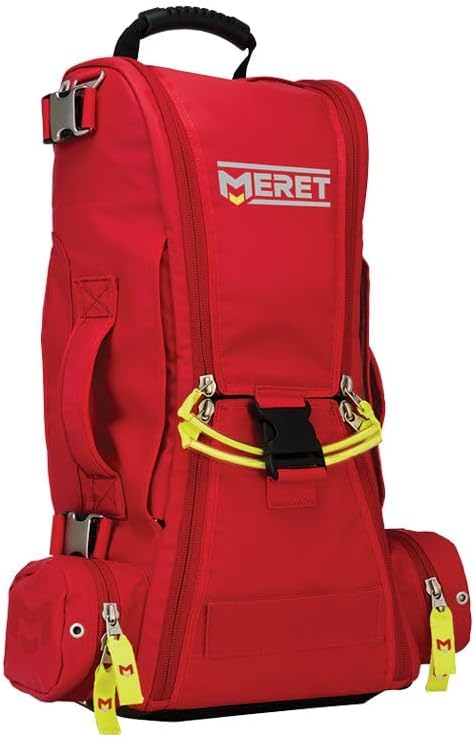MERET RECOVER™ PRO X EMS Oxygen Backpack (High Viz Yellow) – Modular Airway Management Trauma Bag with Durable Material, Fits Jumbo D or MD O2 Cylinder