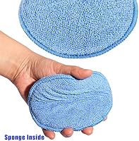 FONAROLL Microfiber Wax Applicator Pads, Car Wax Applicator, Buffing & Detail Polishing Foam Pads for Car Cleaning and Fine Polishing (5" Diameter, 6 Pack)… — image 6