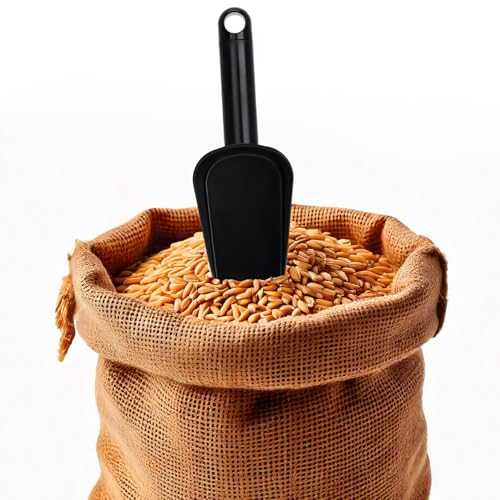com-four® 2x Futterschaufel zum Portionieren von Tierfutter (23 cm) – Sackschaufel aus Kunststoff - Messschaufel für Haustiere – Abfüllschaufel für Futter und Saatgut