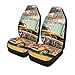 Produktbild Autositzbezüge Reisen Sommerferien Retro Bus Surf Vintage Strand Van 2er Set Protektoren Auto Fit für Auto