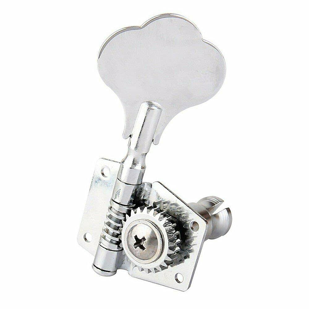 Guitar Parts for 4 String Bass Guitar Tuners Cloverleaf Tuning Pegs 2R2L Machine S Chrome