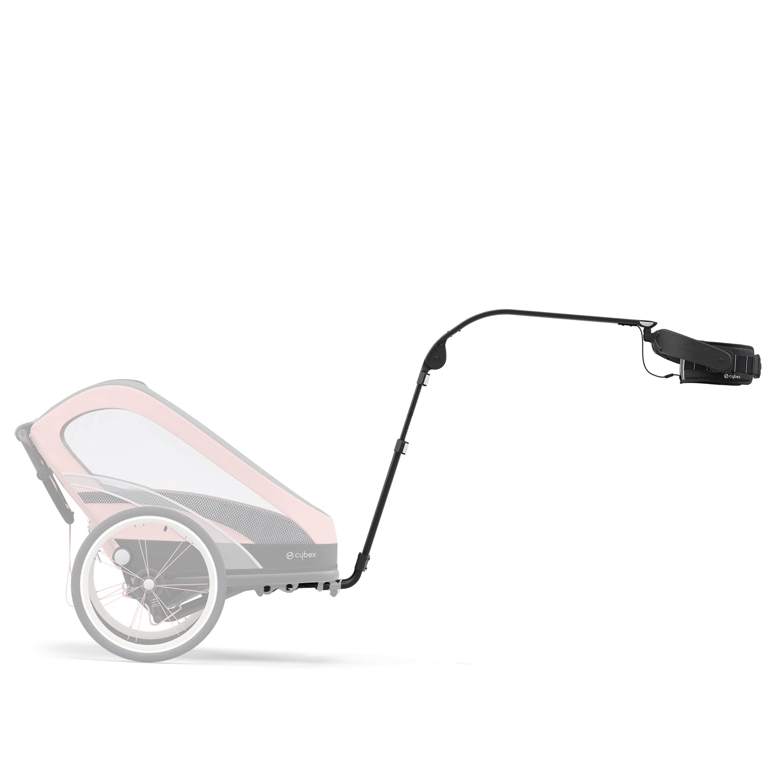Cybex Hands-free Running Kit für Multisport-Anhänger ZENO, Inkl. Zugstange und Hüftgurt, Schwarz