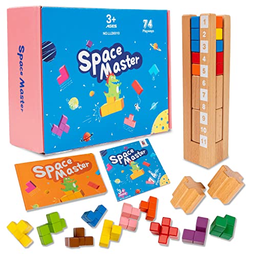 Neoland Wooden Brain Teaser Puzzles For Kids Ages 4-8, 3D Puzzle Board Game, 3D Wooden Iq Puzzles Game For Kids Ages 4-8, Educational Learning Games Toy. #TOP20