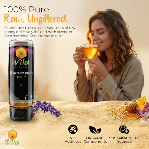 Miel pura infusionada con lavanda Bee Wild 12 oz miniatura 5