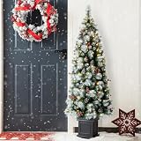 Glitzhome 6FT Pre-Lit Christmas Tree