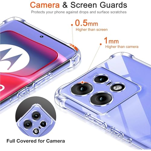 Capa Case TPU Transparente Compatível Motorola Moto EDGE 50 Anti Impacto Shock Choque Alta Proteção