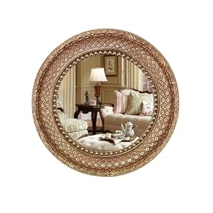 Gold Round Mirror Small Decorative Mirror Antique Mirror 11.4 inch