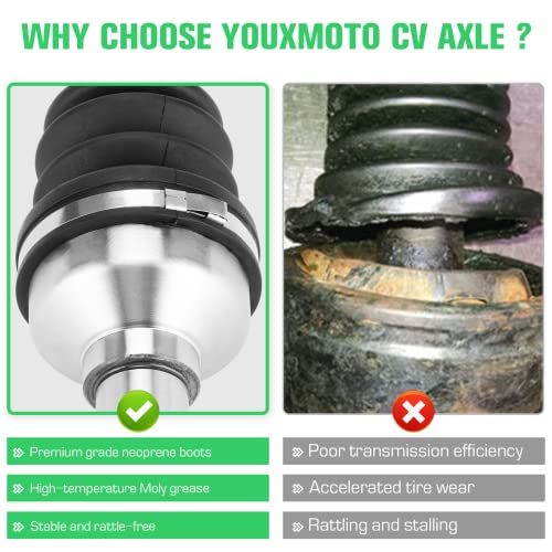 Youxmoto Front CV Axle Fit for Yamaha 2016-2022 YXZ 1000R (EPS SE), Drive Half Shaft, Front Left/Right, for 2HC-2510F-00-00, 2HC-2510J-00-00 by Youxmoto - Used condition - Image 2