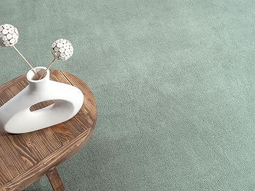 the carpet Relax kuscheliger Kurzflor Teppich, Anti-Rutsch Unterseite, Waschbar bis 30 Grad, Super Soft, Felloptik, Grün, 200 x 280 cm - 7