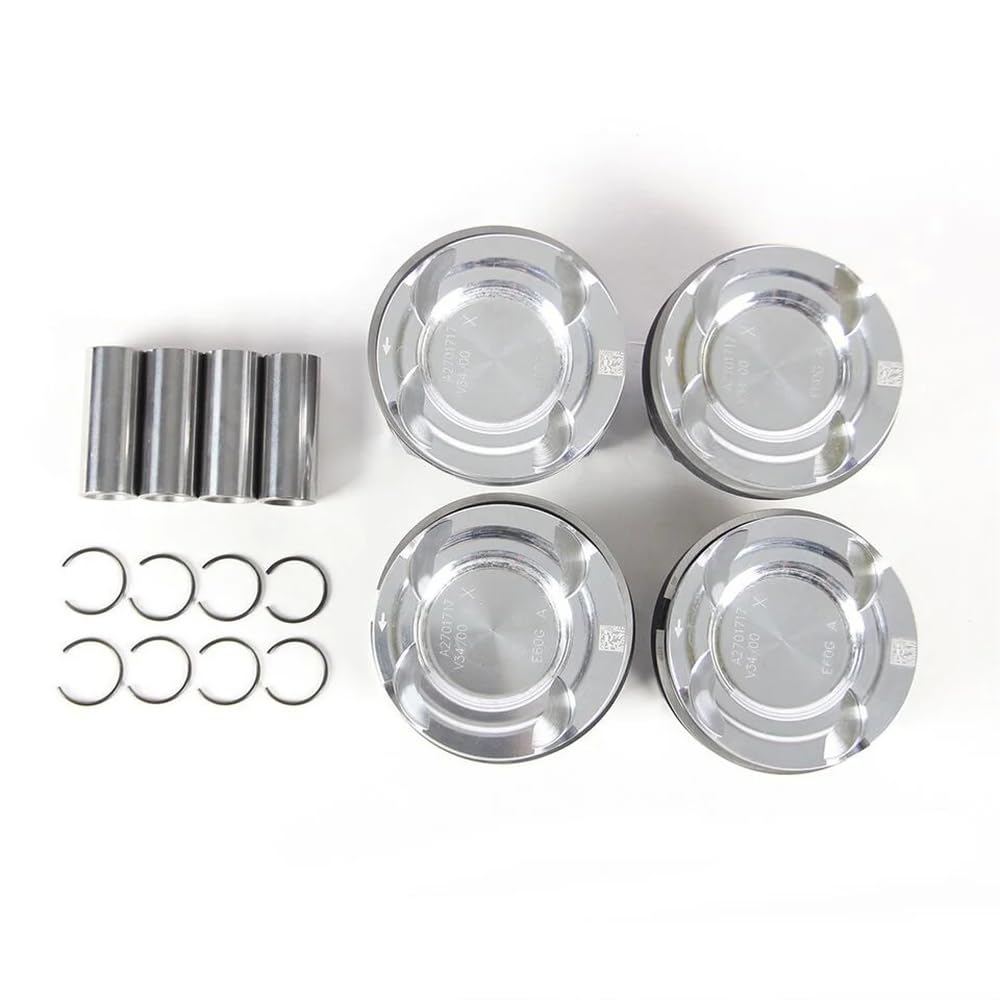 Set pistone e fasce elastiche Motore 1.6L compatibile con A200 B200 CLA200 2011-2019 OEM A2700302717