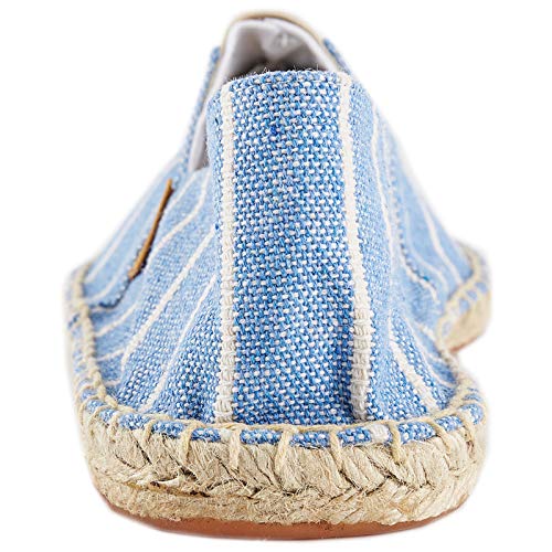 Image of Alexis Leroy Women's Summer Stripe Canvas Flat Espadrilles