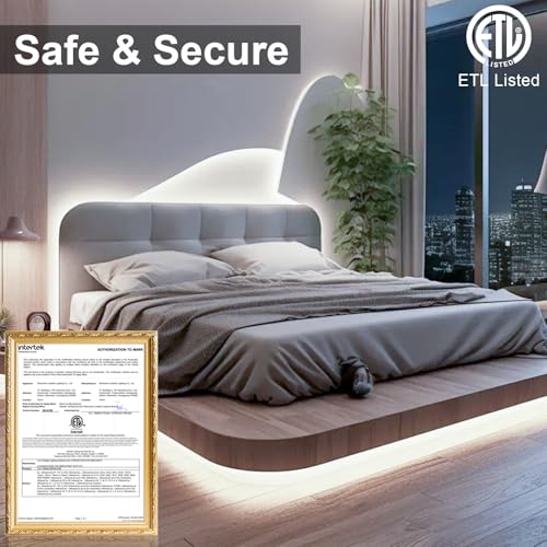 Tira LED COB 32.8ft 6000K con control remoto y adaptador 24V miniatura 3