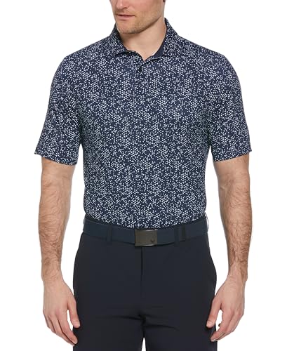 Callaway Men's Chevron Print Short Sleeve Golf Polo, Moisture-Wicking, Stretch, Lightweight Recycled Fabric