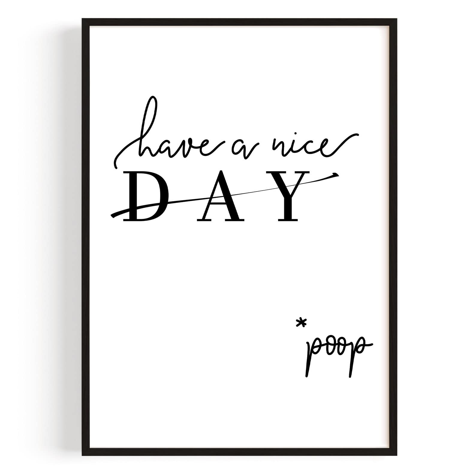 Pulse of Home Bathroom Decorative Pictures, Art Print for Your Wall Decoration, Have A Nice Day Design, A3 (29.7 x 42 cm), Made in Germany, Without Frame