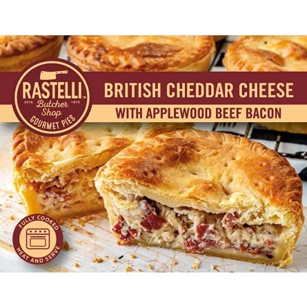 Minced Pie British Cheddar Cheese & Applewood Beef Bacon (Halal) , Tender Bacon , Rich with Creamy , Authentic Butter , Luxury & Gourmet Foods - 170 Grams