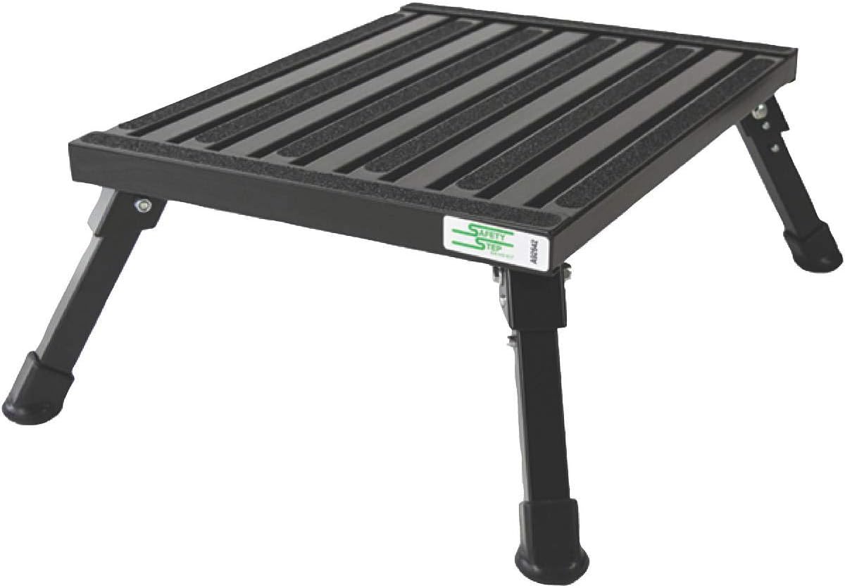 Safety Step F-08C-BLK 15" x 19" Black Large Folding Safety Step