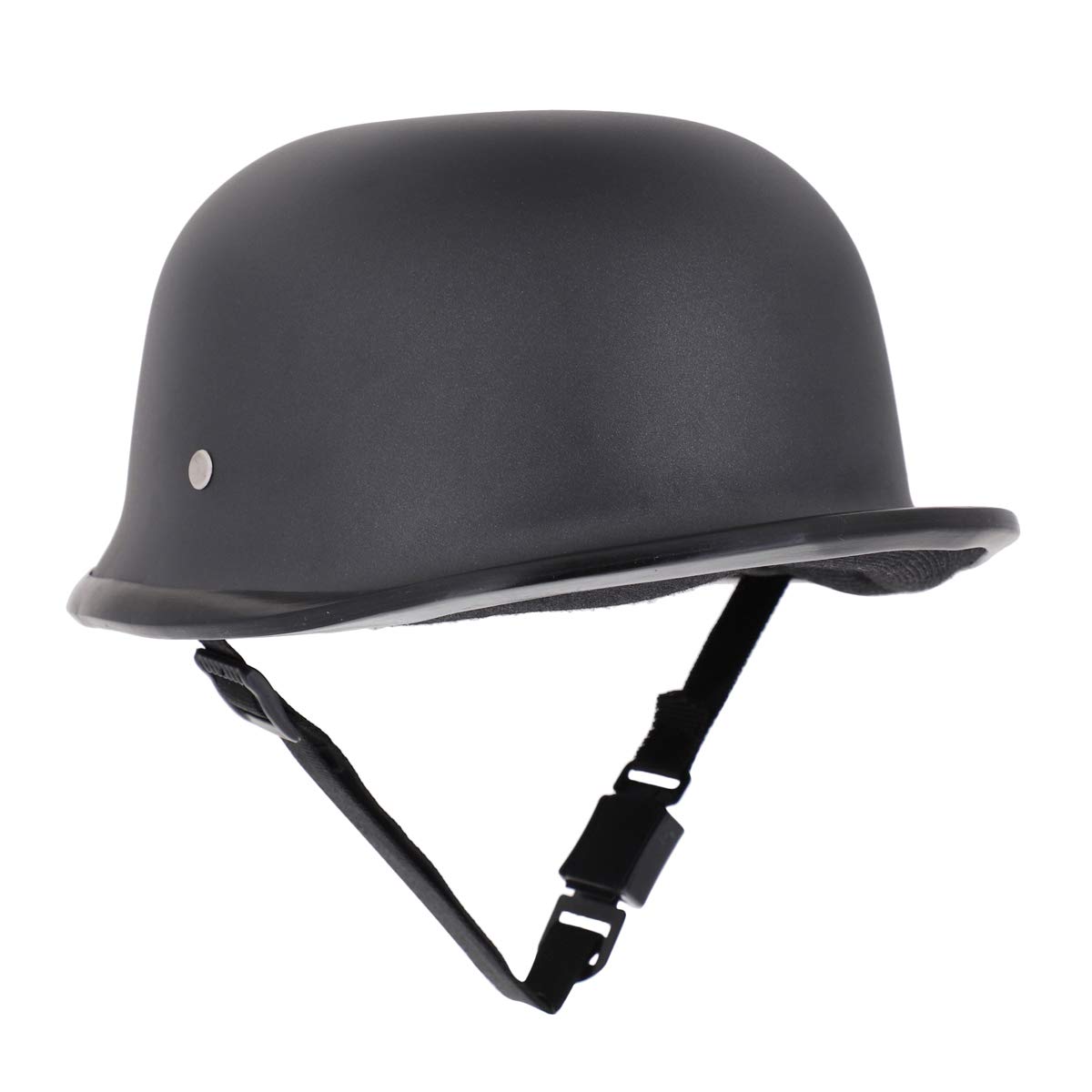 Sage Square German Retro Style World War Inspire Half Helmet (Black Matte) (Large) (Non-Motorized)