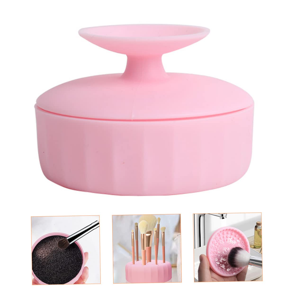 Ipetboom 5 Pz Scatola per la pulizia dei pennelli da trucco tappetino pulito per pennelli da trucco detergente per spugne per il trucco tappetino pulisci pennelli fornitura di trucco spugna