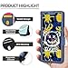 Aroepurt Case Compatible for Mobicell Mx1 Phone Case Flip Cover [with Tempered Glass Screen Protector][RFID Blocking][Gold Glitter+Luminous] LPT-TYX