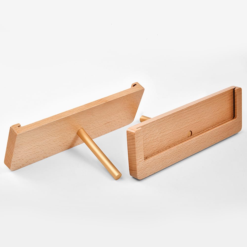 Letrero de pizarra de mesa con soporte de base, soporte de acero al carbono, tablero de mensajes para tienda, restaurante, decoración del hogar (base de madera de 22 x 31 cm)