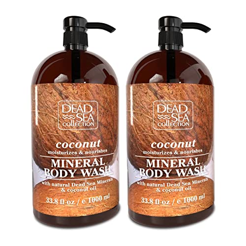 Dead Sea Collection Shower Gel for Women and Men, Body Wash with Pure Dead Sea Minerals and Coconut Oil