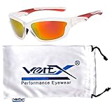 Men's Polarized Sport Sunglasses, High Performance Sleek Design, Non Slip Nose Pads, Provides Excellent Coverage, Free Cleaning Pouch