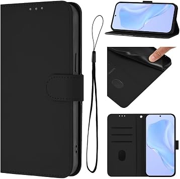 ZXL Black Case with Card Holder for BoostMobIle Celero 5G 2024/Celero 3 5G PU Leather Flip Cover Wallet Phone Case Protector Full Protection Kickstand