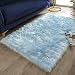Ashler Soft Faux Rectangle Fur Chair Couch Cover Light Blue Area Rug for Bedroom Floor Sofa Living Room Rectangle 3 x 5 Feet