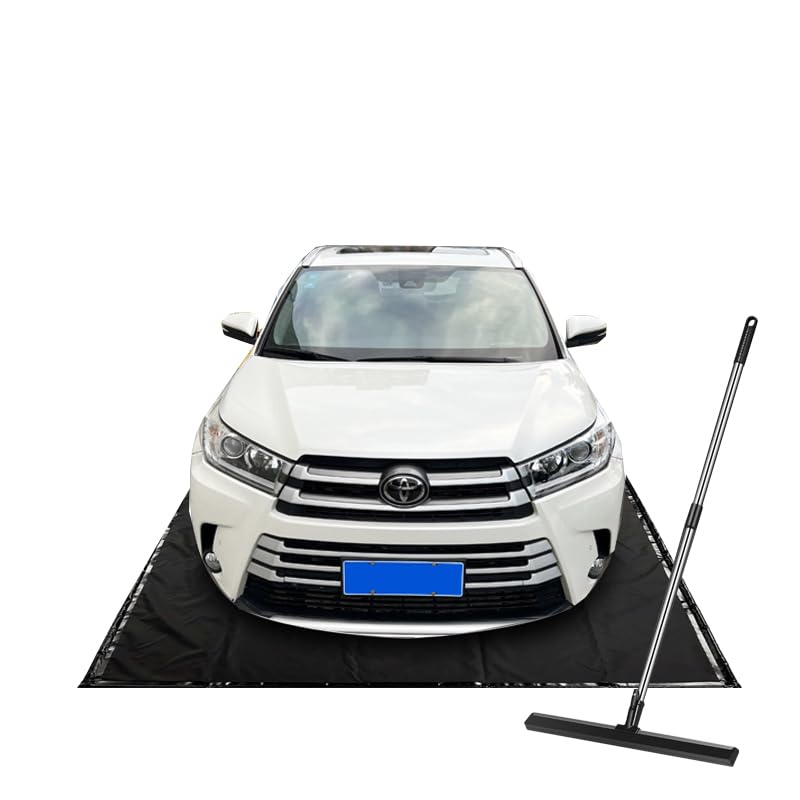 Garage Floor Mat (7'9 "x 18"), PVC Containment Mat, Anti Slip Garage Floor Pad - Provides Heavy-Duty Waterproof Protection for Cars, Preventing Rain,Snow and Mud