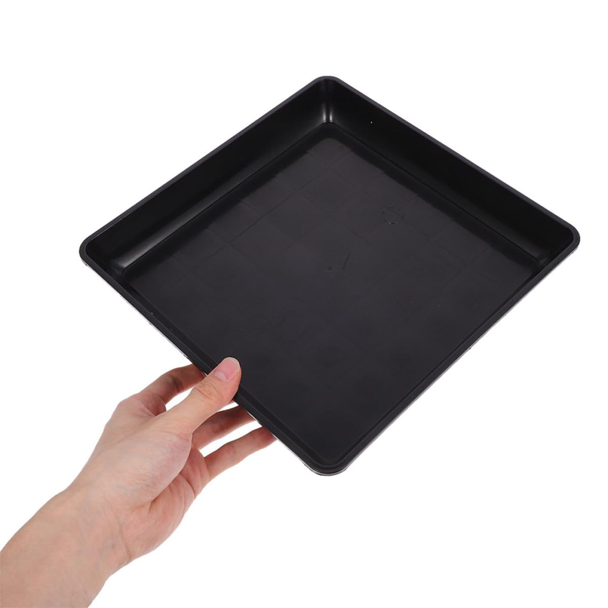 3 Platillos Rectangulares Bandejas de Goteo Negras de Plástico PP Paquete de 3 Piezas para Plantas y Macetas para Uso Diario en Alfombras y Interiores