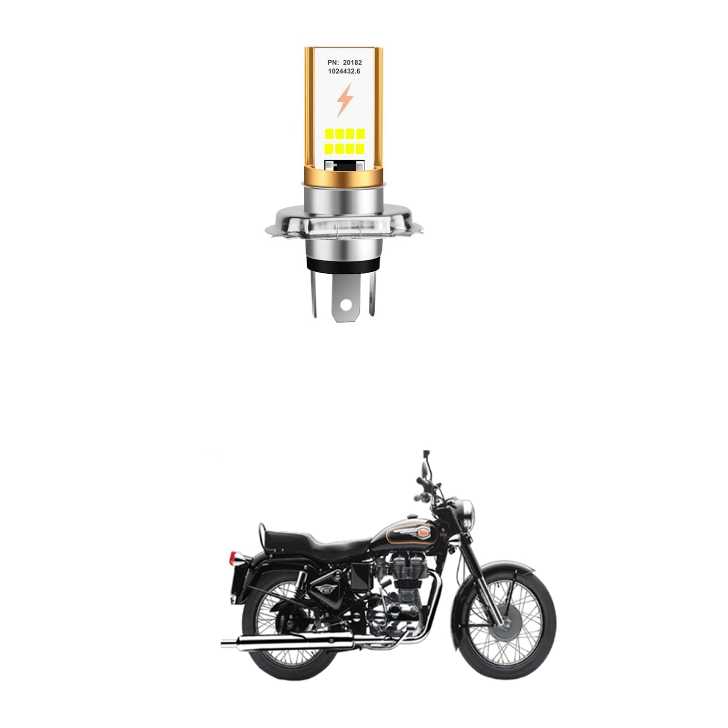 XZRTZ H4 LED Motorcycle Headlight Bulb Hi/Lo Beam LED Car Headlight H4