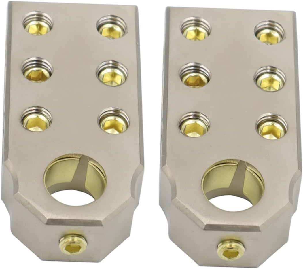 Gatuida 1 Pair Pile head Zinc alloy Battery storage battery Battery Terminal Accessories car accessories for terminal battery clip Automotive Battery Terminal Connector car, 8X4cm, Golden