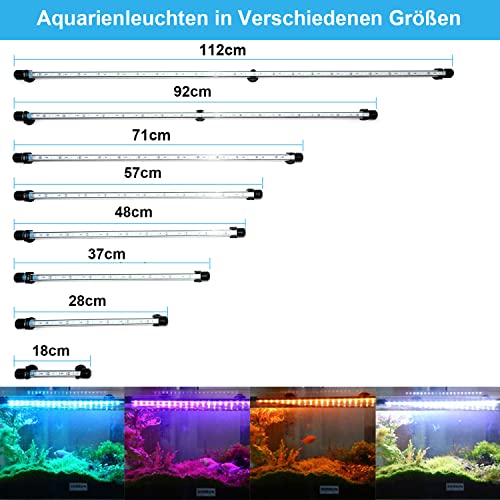 Lampe aquarium LED programmable 48cm avec télécommande et éclairage RGB 13 couleurs