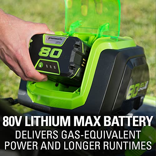 Greenworks Pro 80V 21" Brushless Cordless Lawn Mower, (2) 2.0Ah Batteries And 30 Minute Rapid Charger Included #TOP7