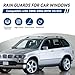 LQQDP 4pcs Front+Rear Smoke Tint Sun/Rain Guard Outside Mount Tape-On Vent Window Visors Compatible with 00-06 BMW X5 E53