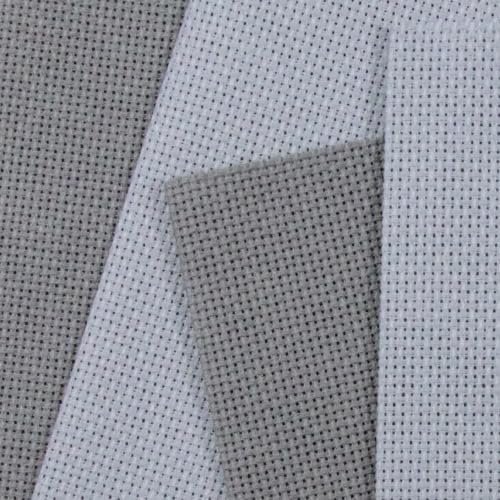 Image of KCS 4 /6 pc of 12 inch x 18 inch 18 Count Cotton Aida Cloth Cross Stitch Fabric (4 pc, Light Grey+Medium Grey)