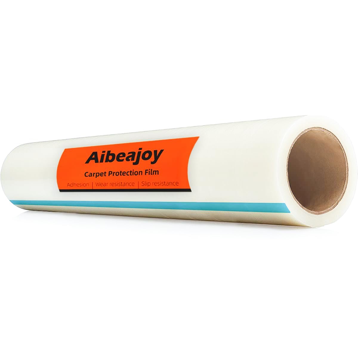 Aibeajoy Carpet Protection Film 24" x 200' roll Easy Unwind, Clean Removal, Strong and Durable Carpet Protector. Surface Protective Film.Safe Without Residue (24" x 200')