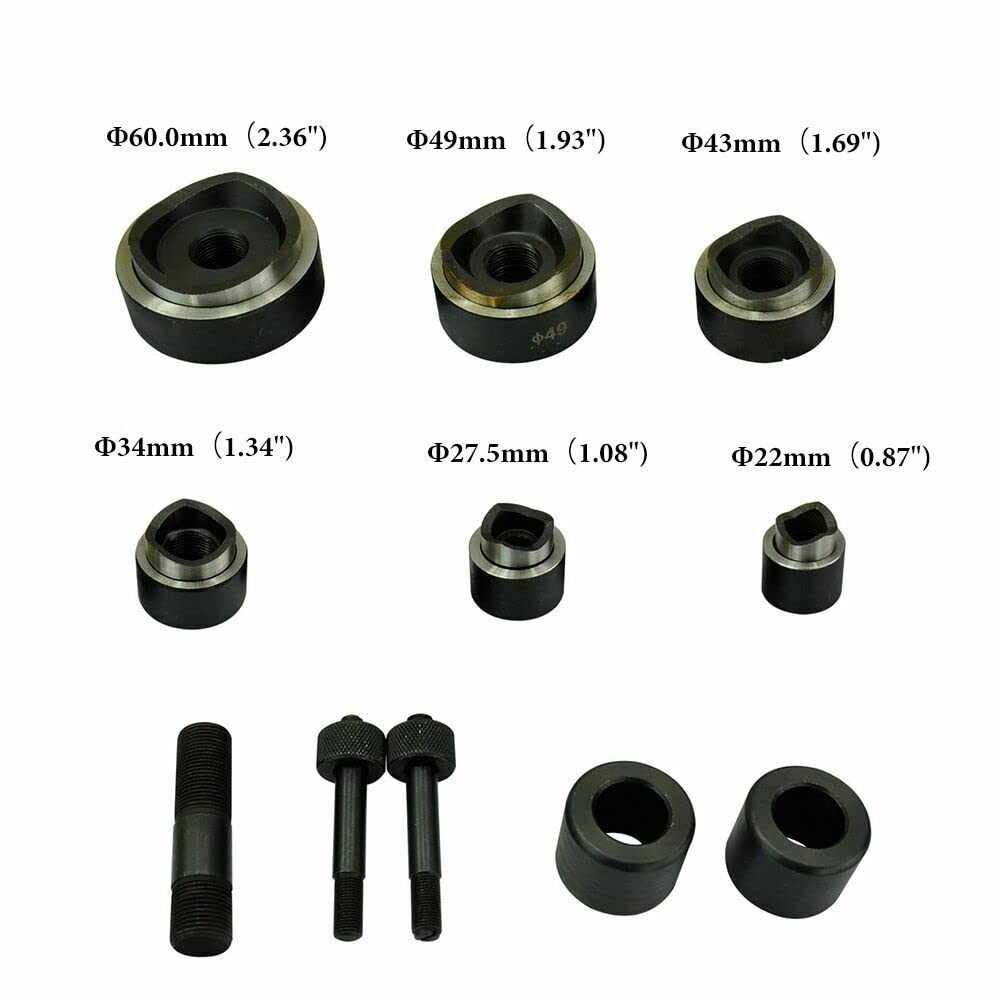Set di perforatori idraulici a mano, punzonatura idraulica, taglierina idraulica, 8 toni, pompa idraulica, 22-60 mm, per molti materiali