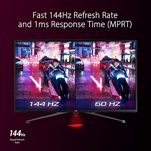 Asus Rog Strix 43” 4K Hdr Dsc Gaming Monitor (Xg43Uq) - Uhd (3840 X 2160), 144Hz, 1Ms, Hdmi 2.1, Extreme Low Motion Blur Sync, Freesync™ Premium Pro, Displayhdr1000, Dci-P3 90%, Displayport, Usb,White #TOP4