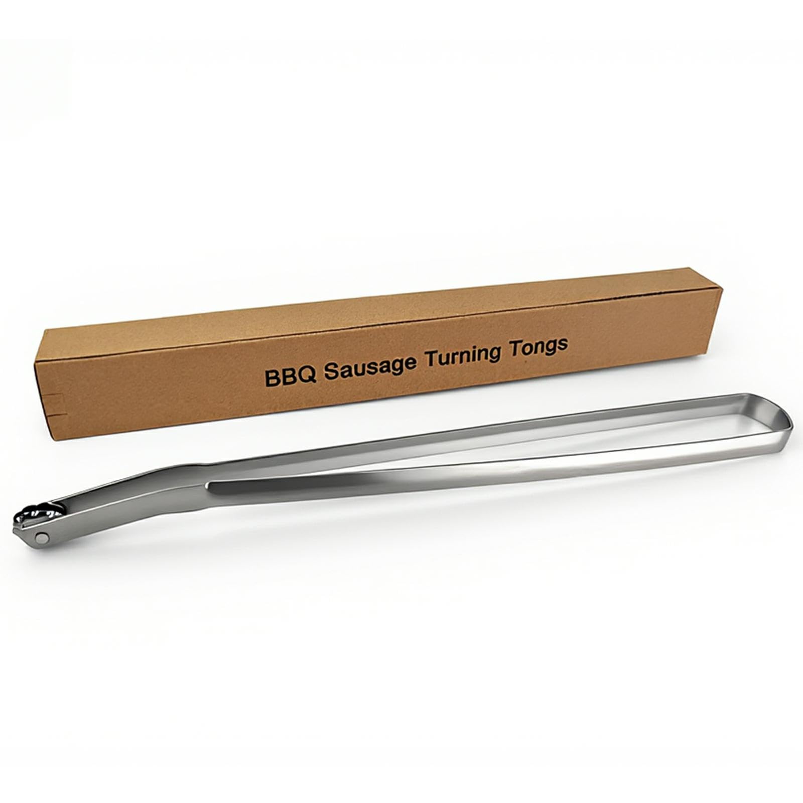Wzzy Gurden Grillzange mit Rädchen Lang für Wurst - Fleisch - BBQ Sausage Turning Tongs For Cooking - Drehbar Wurstdrehzange - - Grillen Zange Aus Metall - Edelstahl Küchenzange zum Kochen