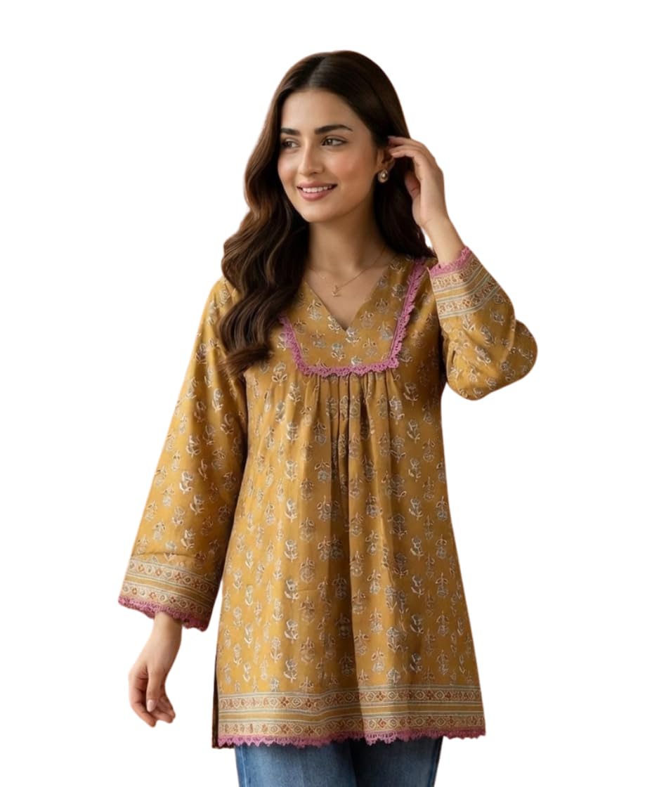 leriya fashion Tunic Tops for Women Stylish | Tunic Tops for Women Cotton – Long Top for Woman | Woman Ethnic Printed Western Top Kurtis-picture-23