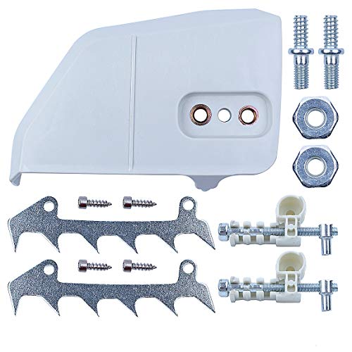 Haishine Kupplungsseitendeckel Kettenspanner Stoßstangenspitze für Stihl MS170 MS180 MS210 MS230 021 025 017 018 Kettensäge Cover